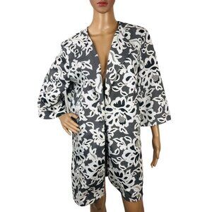 Jones Studio Embroidered Jacquard Lace Blazer Jacket‎ Coat Artsy Formal Evening